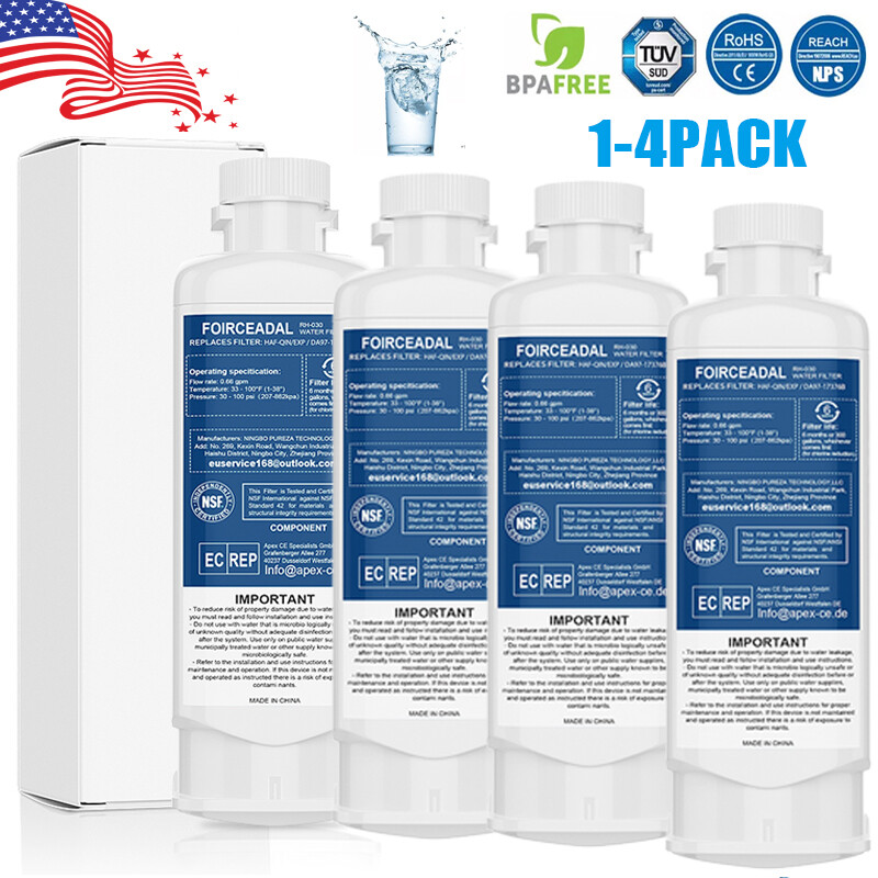1-4pcs Replacement for Samsung DA97-17376B HAF-QIN/EXP Refrigerator Water Filter