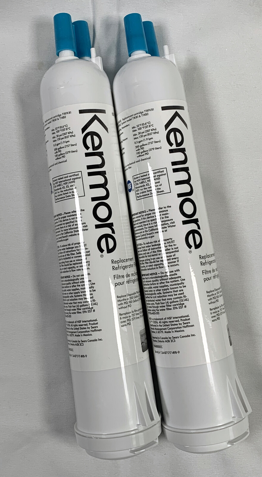 2 Packs Kenmore 9083 Ice&Water Purifier Refrigerator Cartridge Water Filters