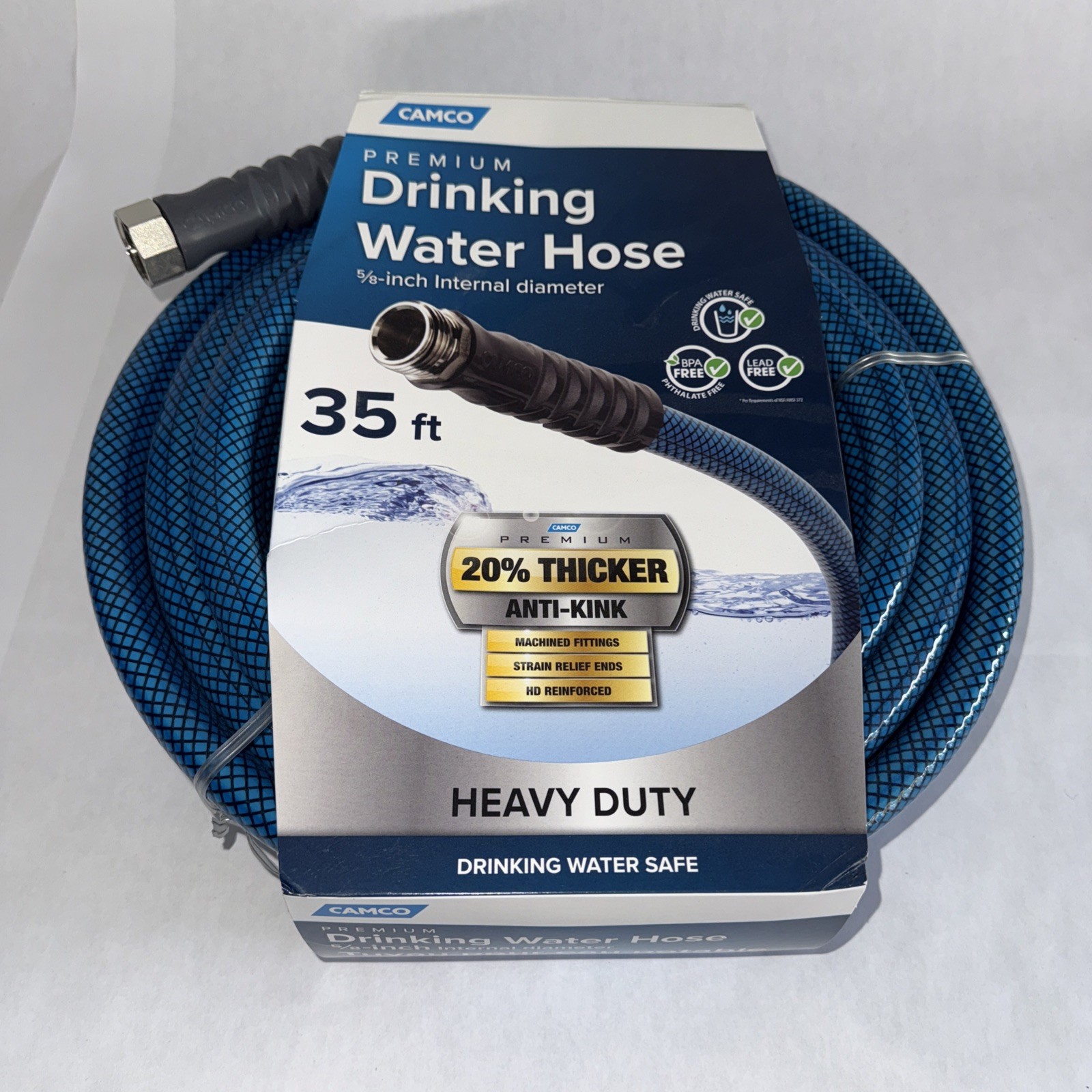 Camco 22843 Premium Drinking Water Hose, 5/8 In. x 35 Ft.