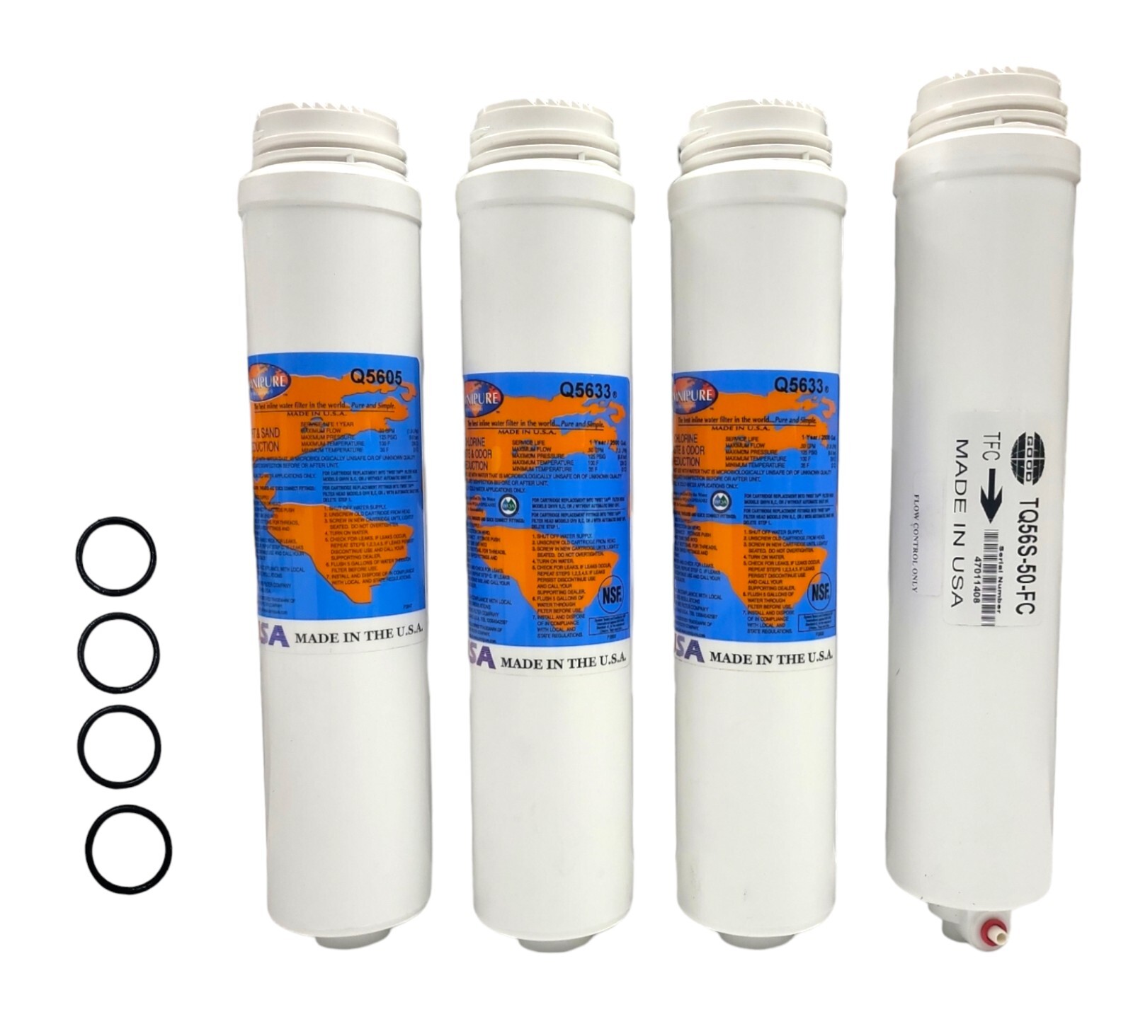 OmnipureQ5605,(2)Q5633,Membrane Replacement Sediment Carbon Filter 50gpdMembrane