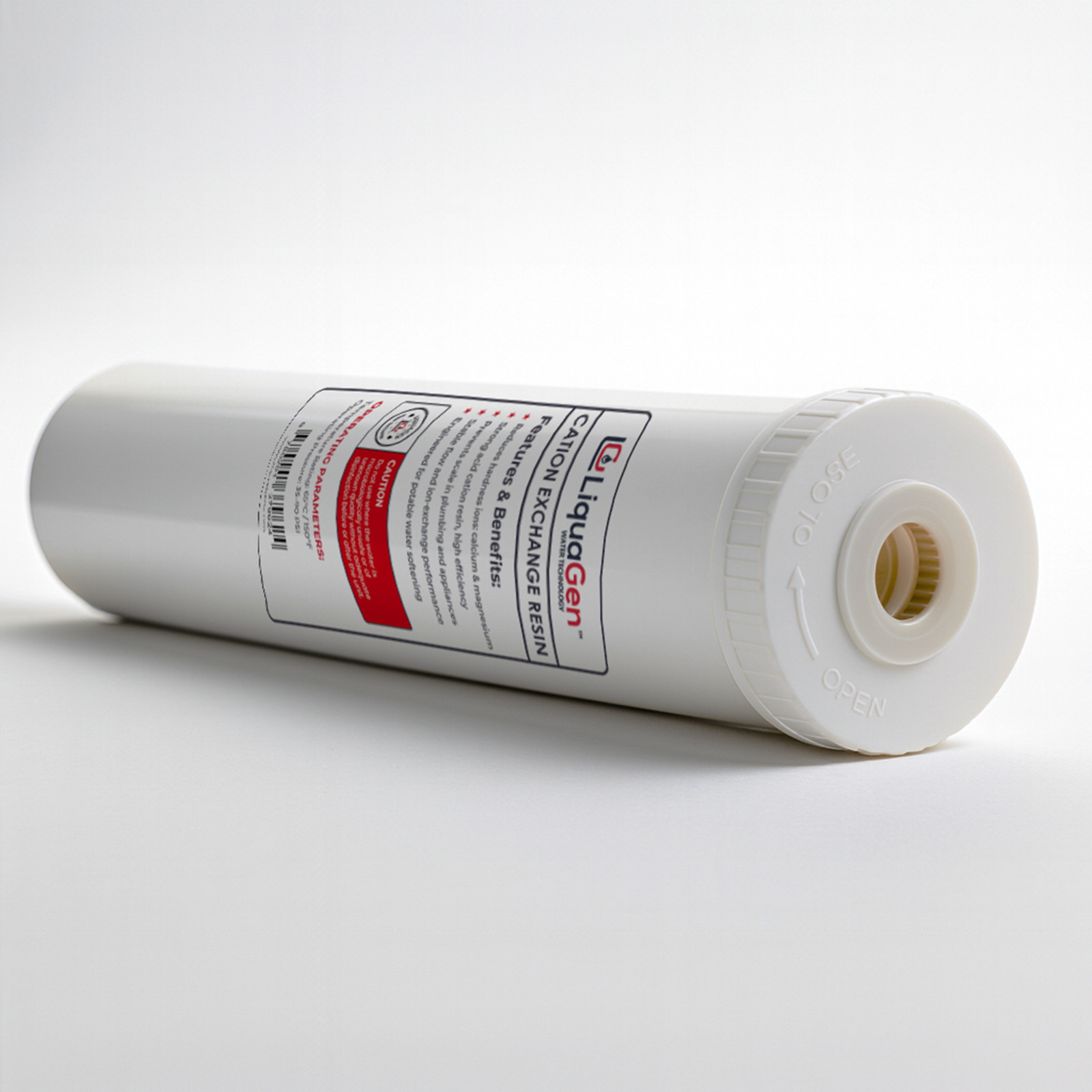 LiquaGen 4.5″ x 20″ Cation Resin Filter Cartridge – Water Softener for Hardness