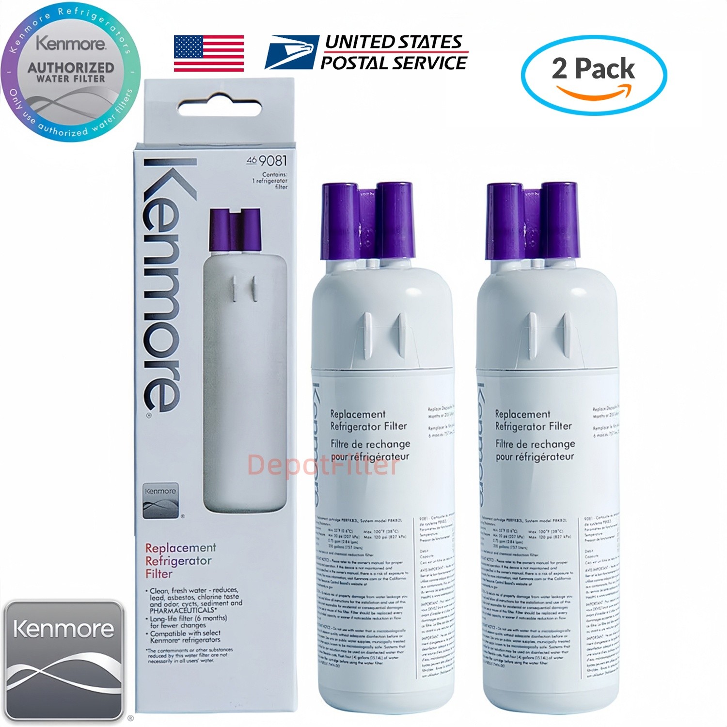 2/4/6 x 9081 Kenmore 469081 46-9930 Refrigerator & Water Filter Sealed US Stock