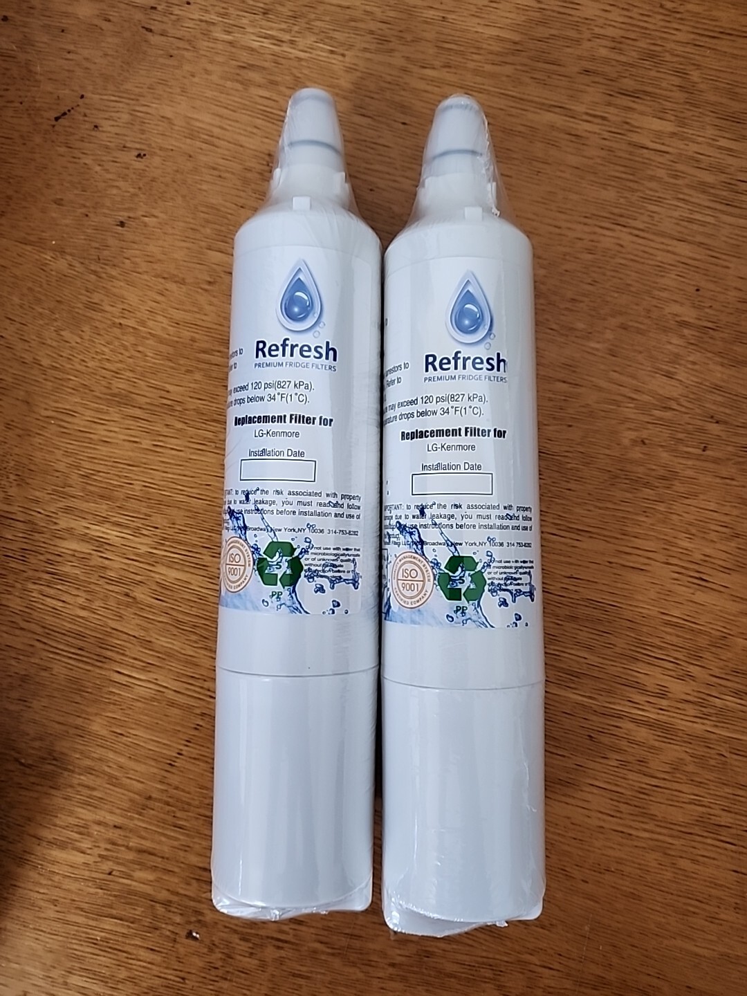 Refresh LG LT600P R-9990 Replacement Water Filter For LG & Kenmore (2 Pack)