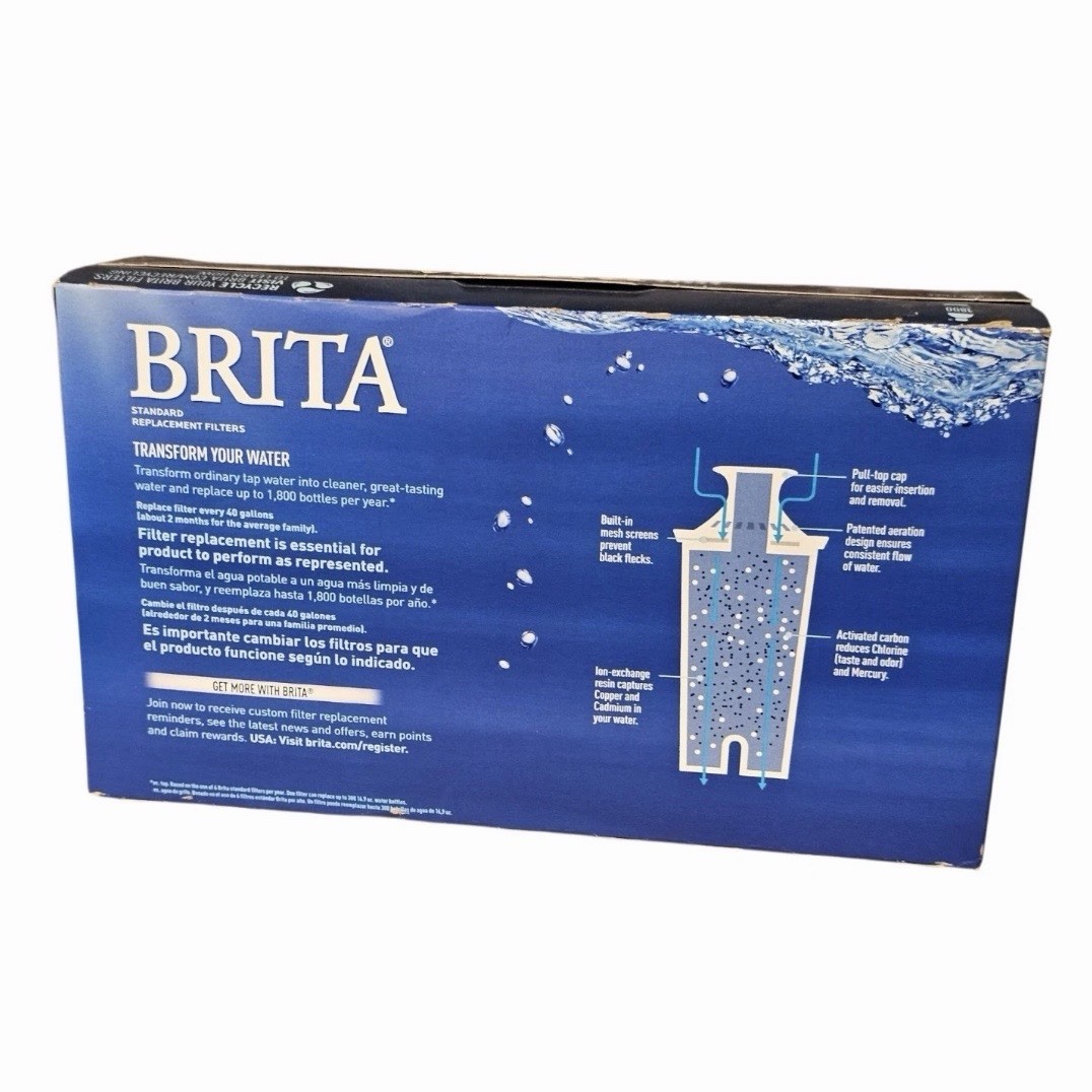 Brita Original Replacement Water Filters Water Pitchers 4 Count New Sealed