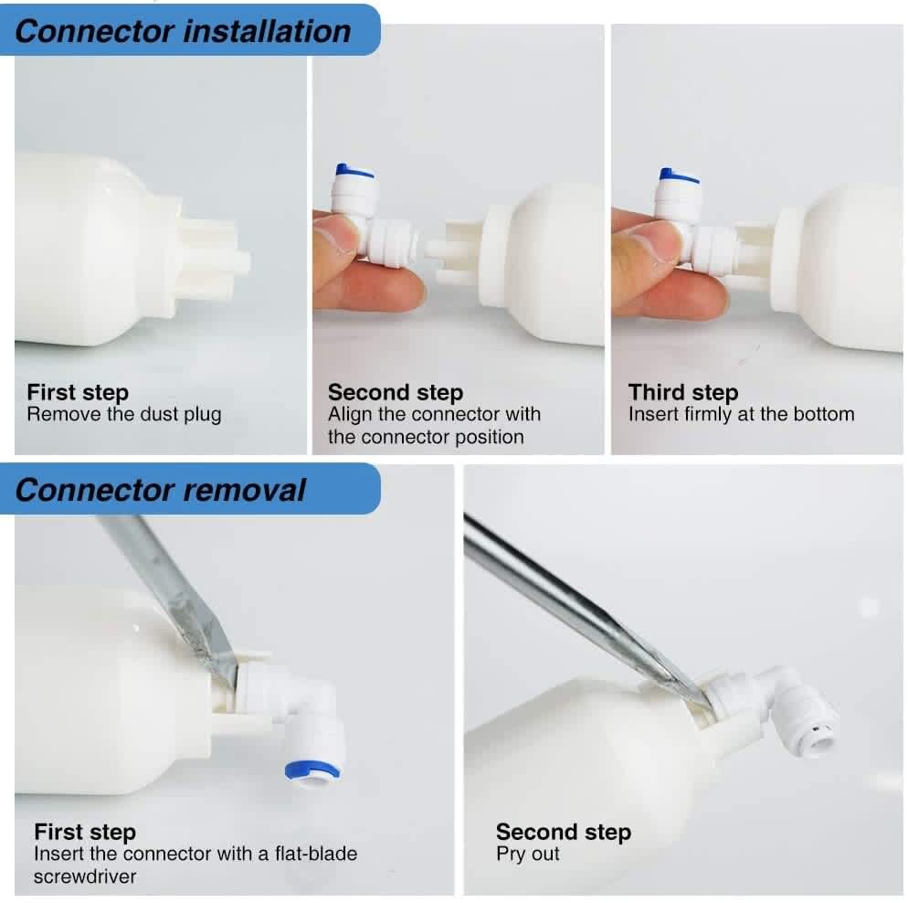 10″pH+ Inline Alkaline Water Filter Replacement for 6-Stage GE iSpring RO System