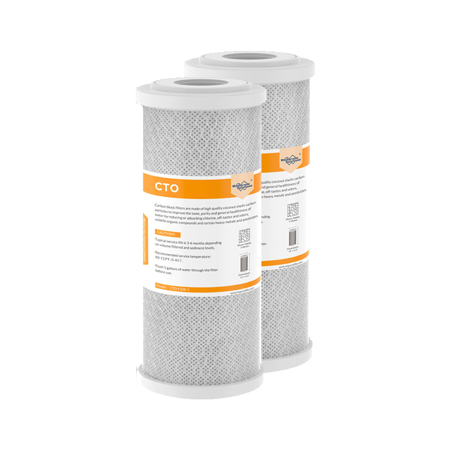2Pack 10″x4.5″ Whole House Big Block Filter for GE FXHTC, WRC25HD, GXWH35F, GNWH
