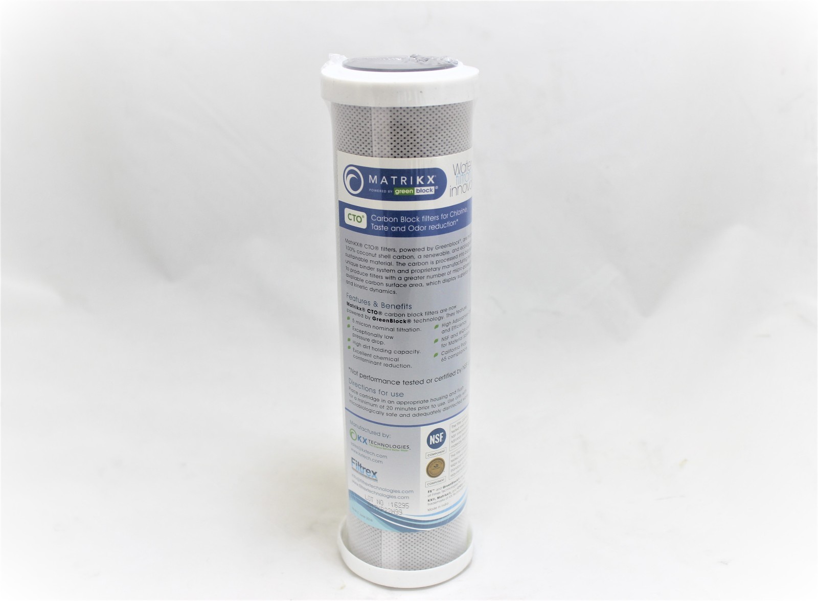 20 Pack Matrikx CTO Carbon Block Cartridge 2.5″ x 10″ Water Filter 5 Micron