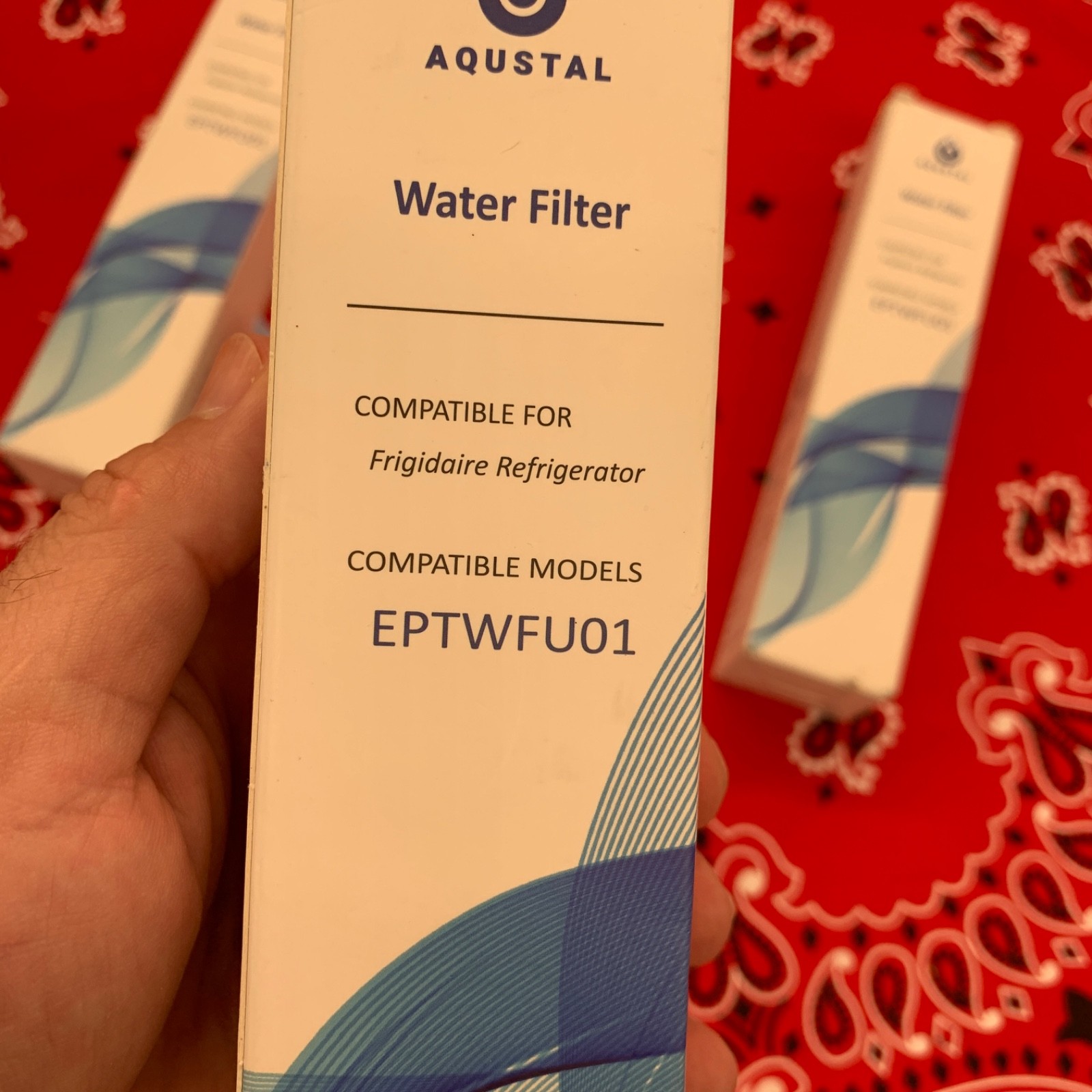 LOT of 3 AQUSTAL Water Filters for Frigidaire Refrigerator EPTWFU01 Aftermarket