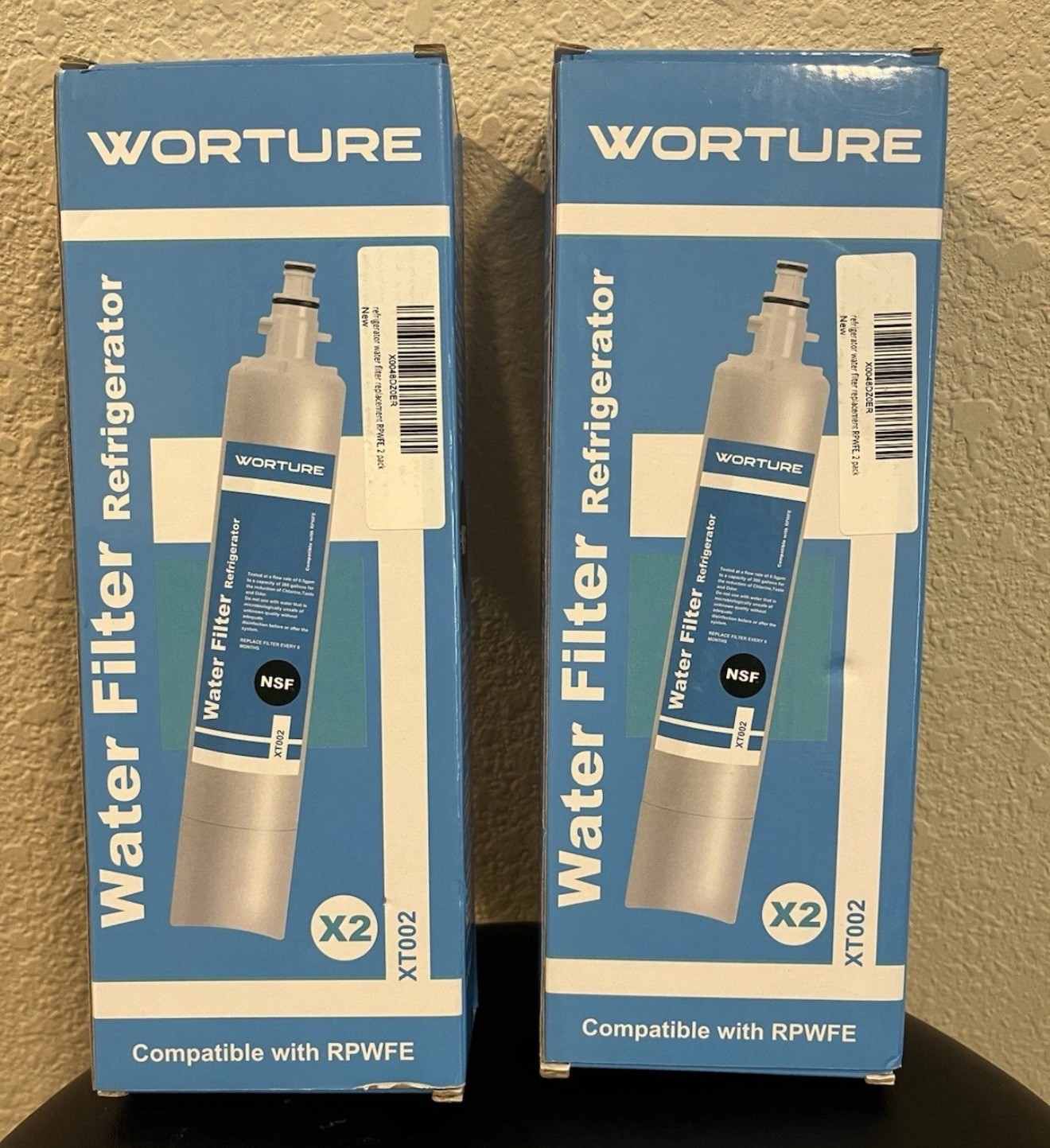 Water Filter For GE RPWFE & RPWF – (4 FILTERS TOTAL) Worture Xt002—FREE SHIPPING