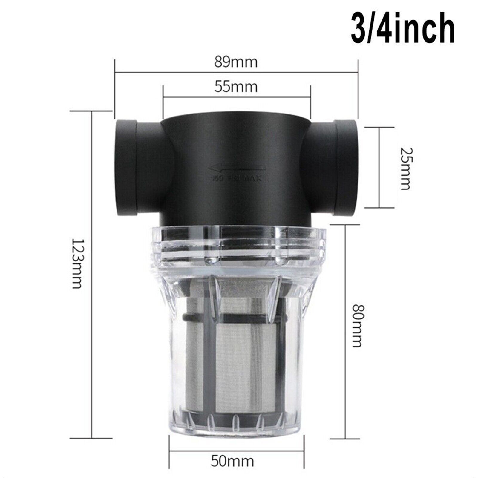 1/2″ 3/4″ 1″ Inline Mesh Strainer Water Pump Filter Screen Garden Irrigationo0