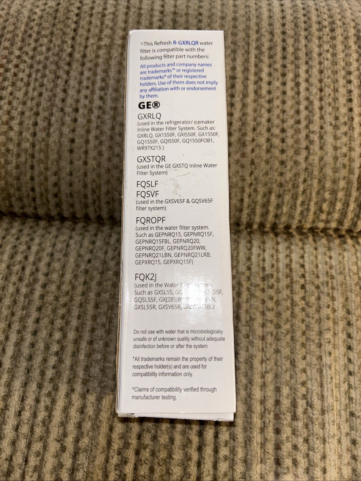 Pack Refresh Refrigerator Water Filter R-GXRTDR-S 0.5-1GPM 30-120PSI 300gal