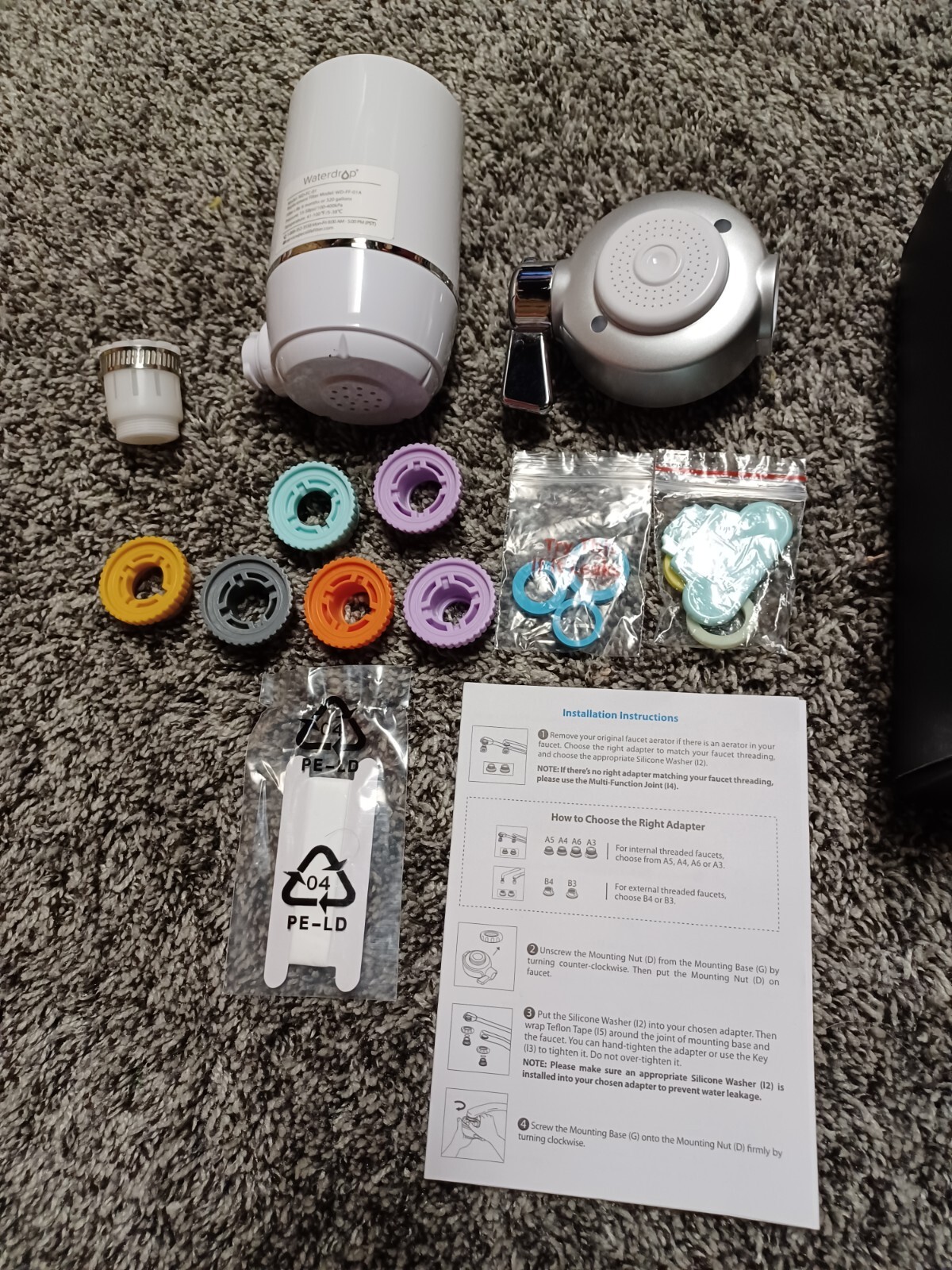 Waterdrop Activated Carbon Fiber Filtration System Model WD-FC-01