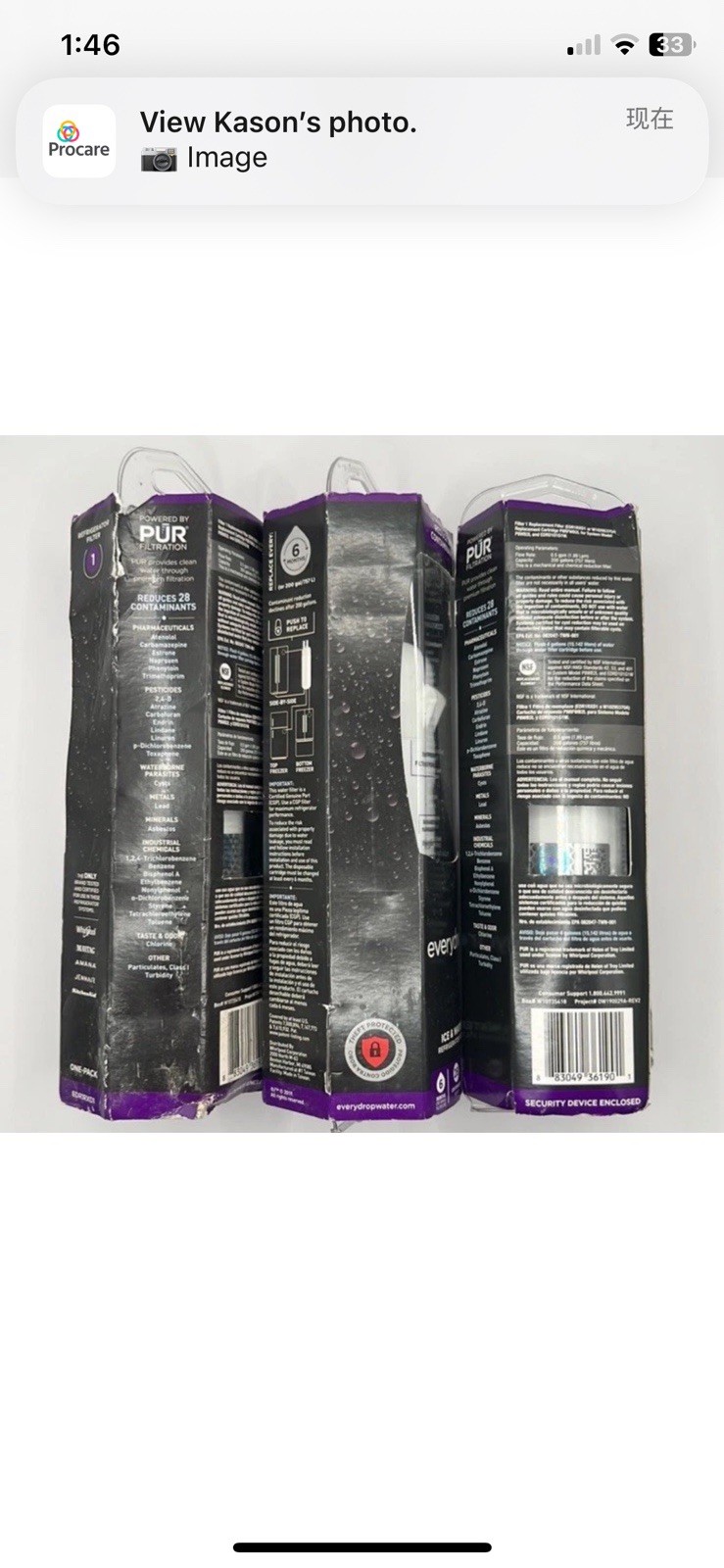3x everydrop Ice & Water Refrigerator Filter (Lot of 3) New/Sealed