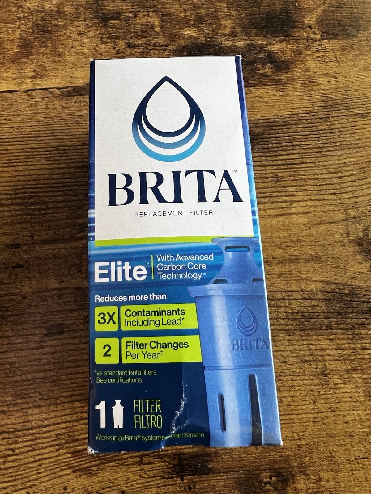 Brita Elite Replacement Water Filter 1 Pack – New Sealed – Ships Next Day