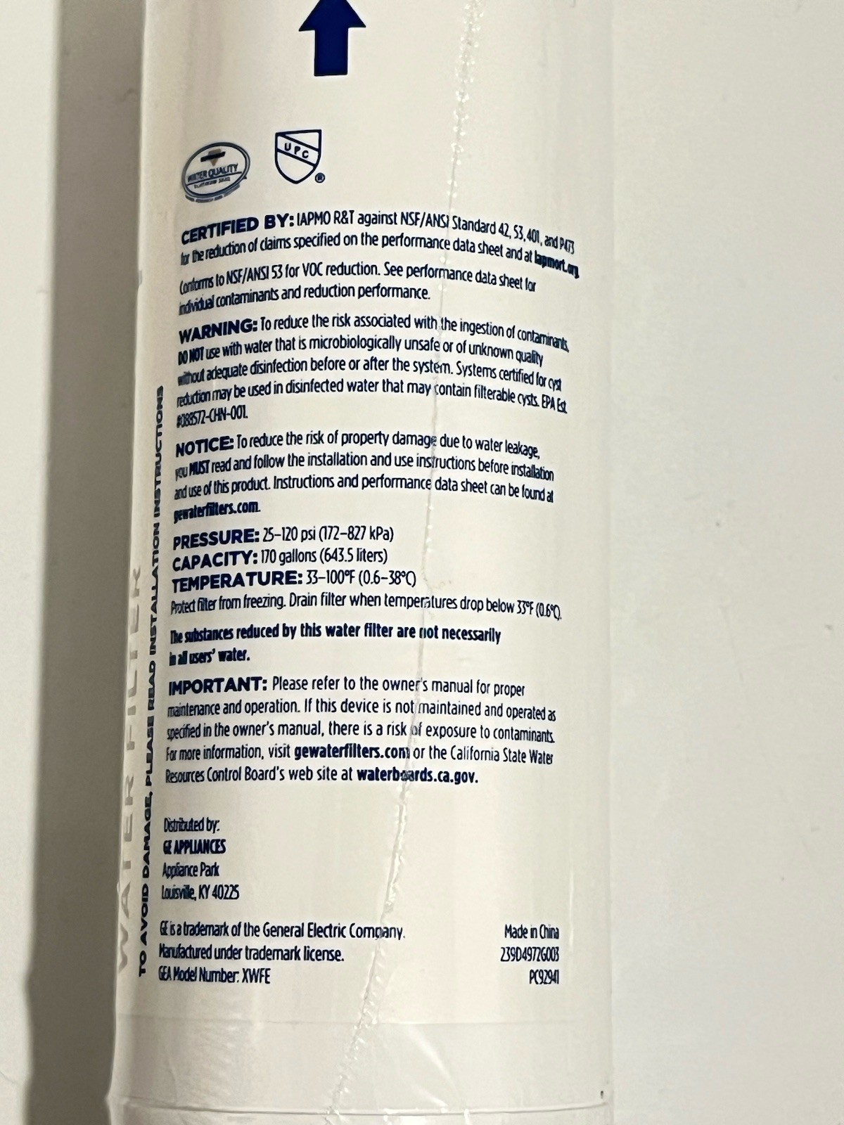 3 New Genuine GE XWFE Refrigerator Water Filter OEM Replacement XWF