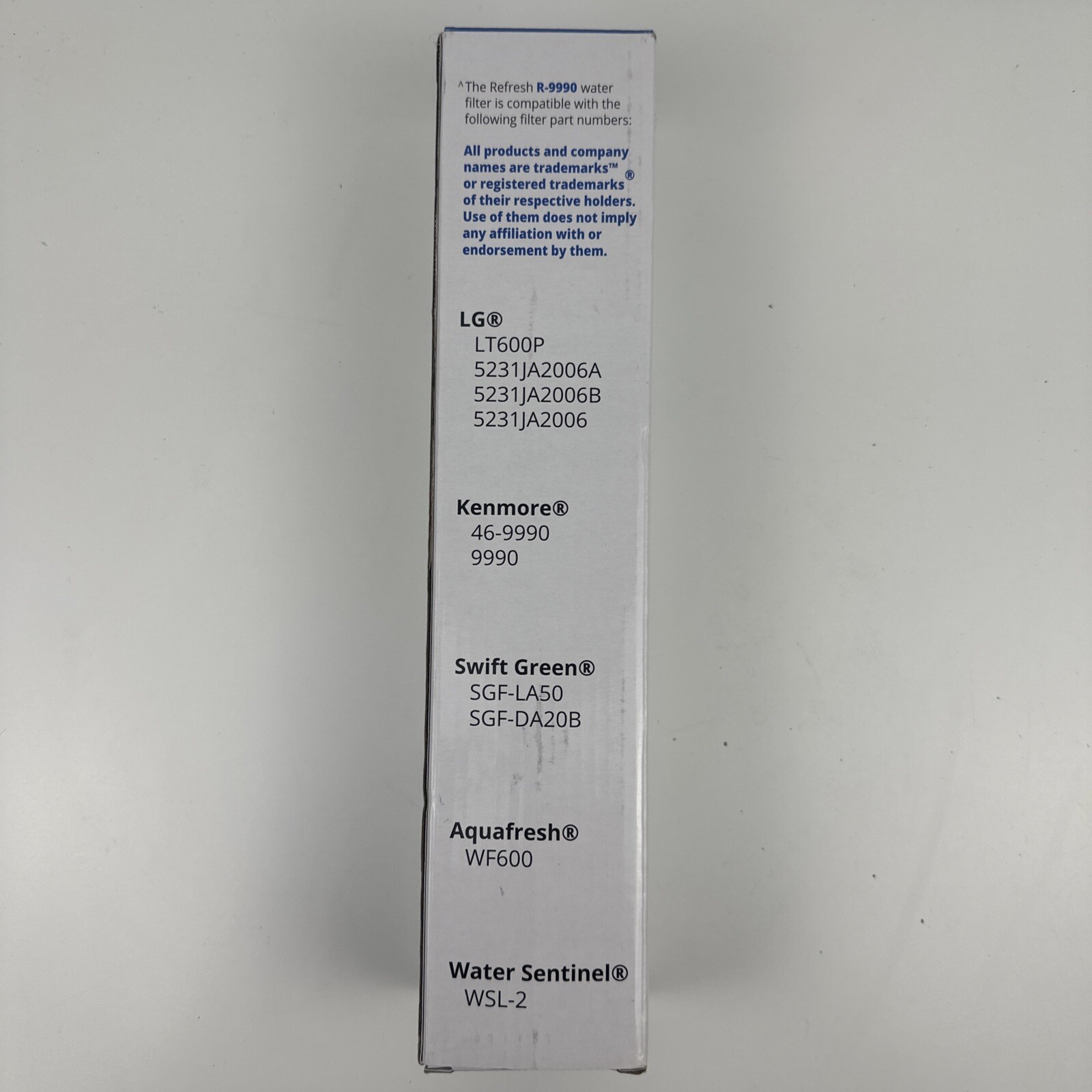 Refresh Replacement Filter R-9990 LG/Kenmore Refrigerators New In Open Box