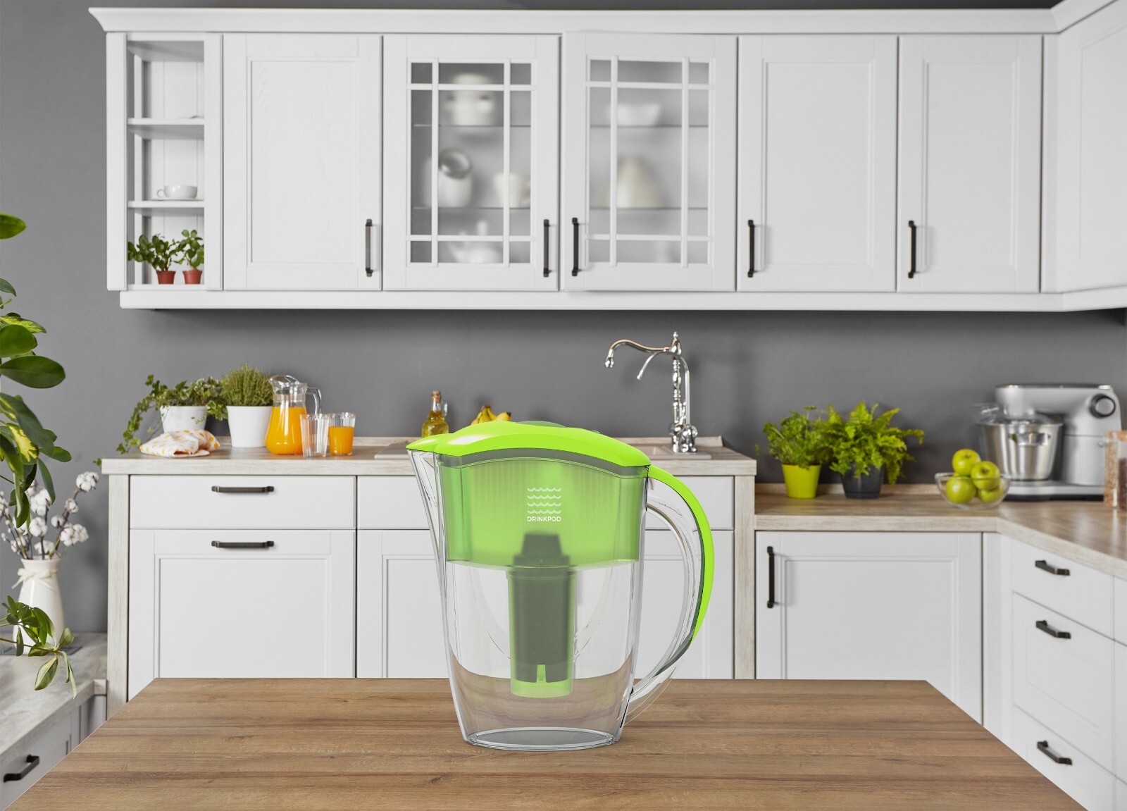 ALKALINE WATER FILTER PITCHER- 8 STAGES PURE WATER INCLUDES PITCHER & 3 FILTERS!