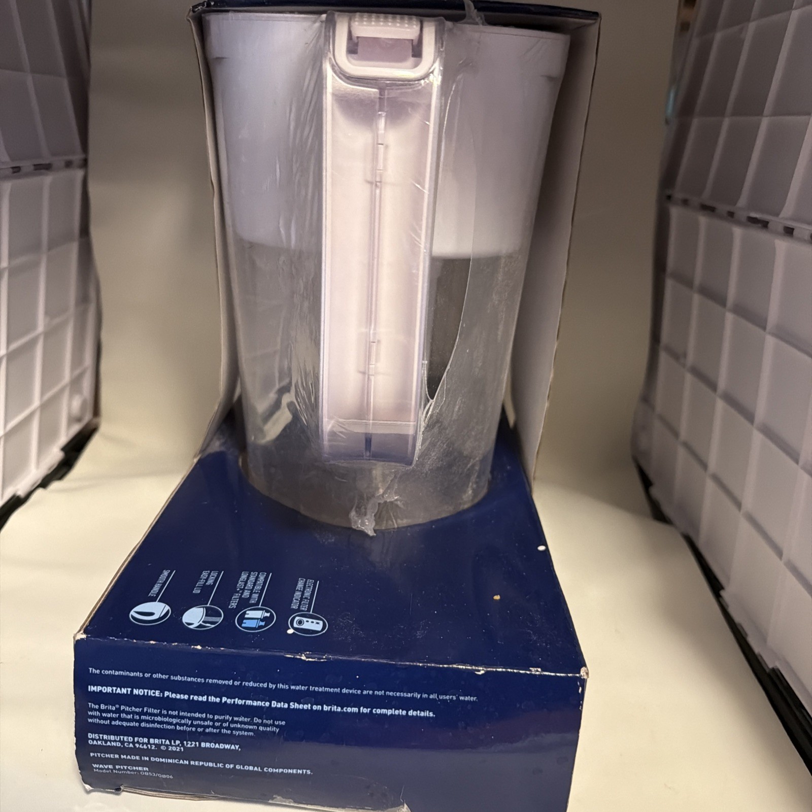 Brita Large 10 Cup Water Pitcher + 2 Elite LongLast+ Filters Last 6 Months Each