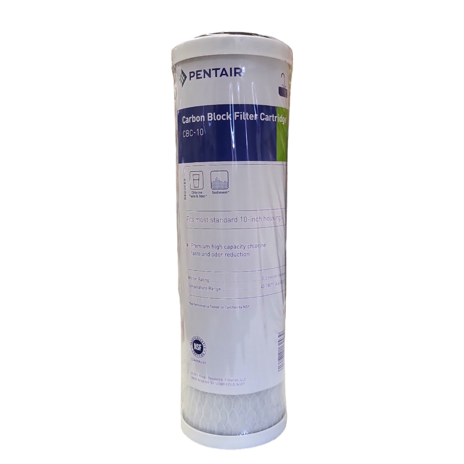 Pentek CBC-10 Carbon Filter Cartridge (155162-43) 2.5″x10″ 0.5 Micron