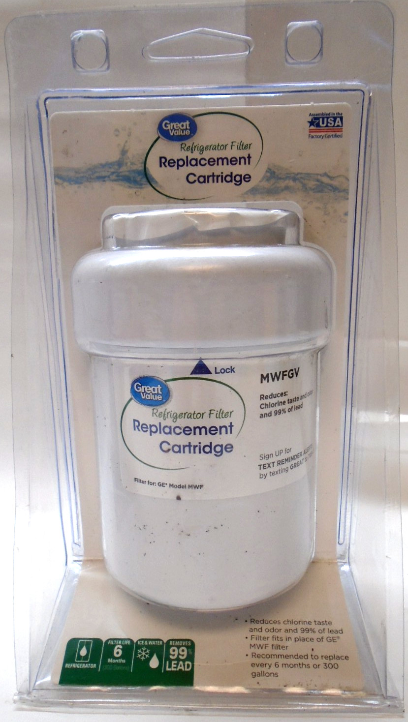 2X Refrigerator Filter Replacement Cartridge for GE MWF Great Value (MWFGV) F/S