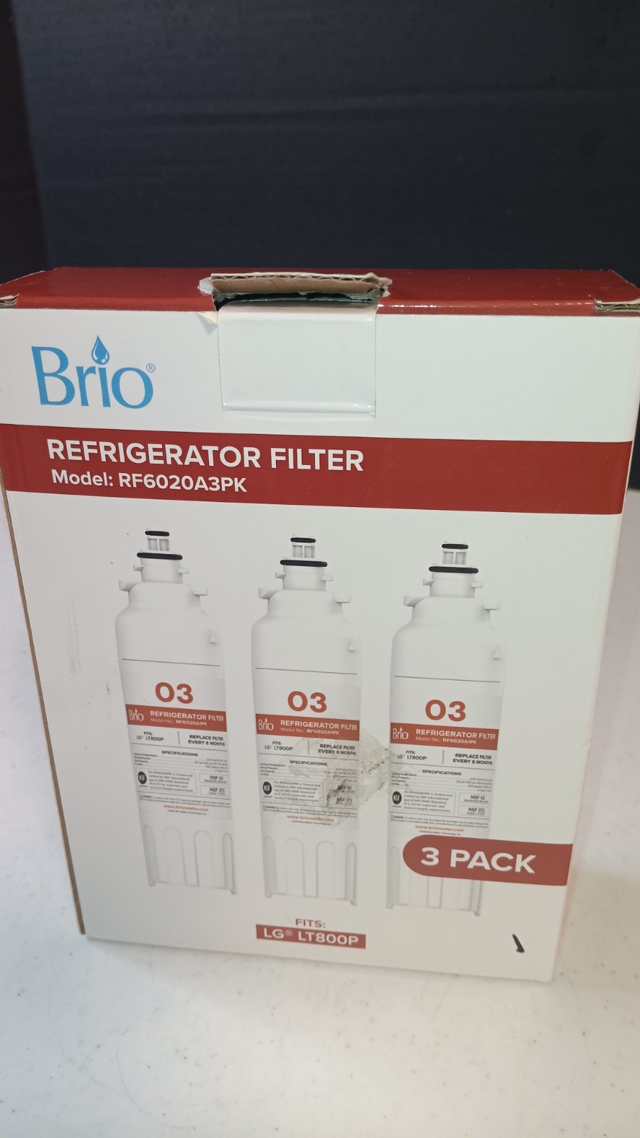 Lot of 2 Brio RF6020A Water Filters – LG Kenmore Fridge See Pics