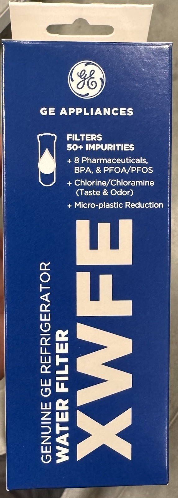 GE XWFE Refrigerator Filter (Replaces XWF), Genuine, New, Sealed, W/ CHIP