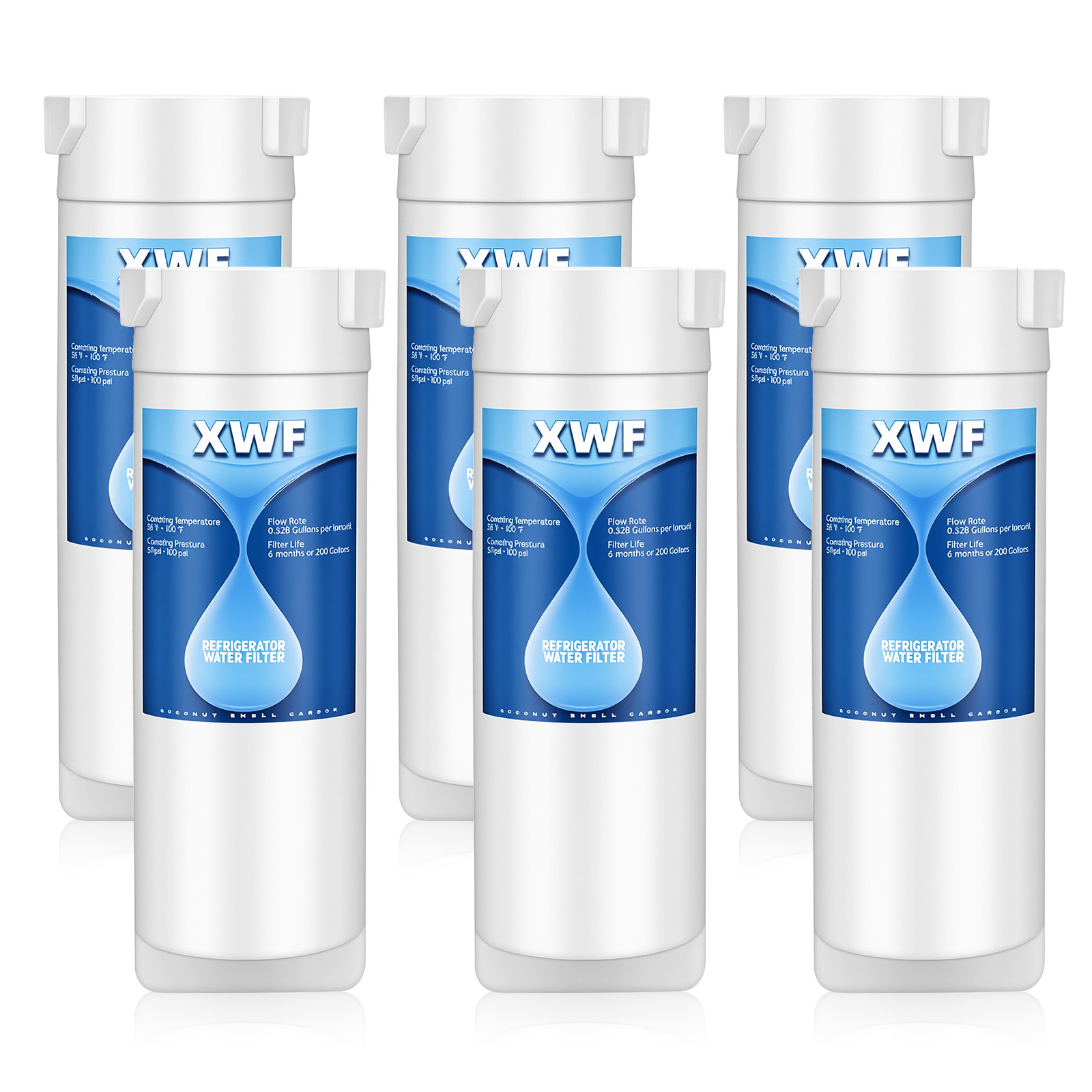 6 Pack GE XWF Replacement XWF GNE27 Appliances Refrigerator Water Filter New