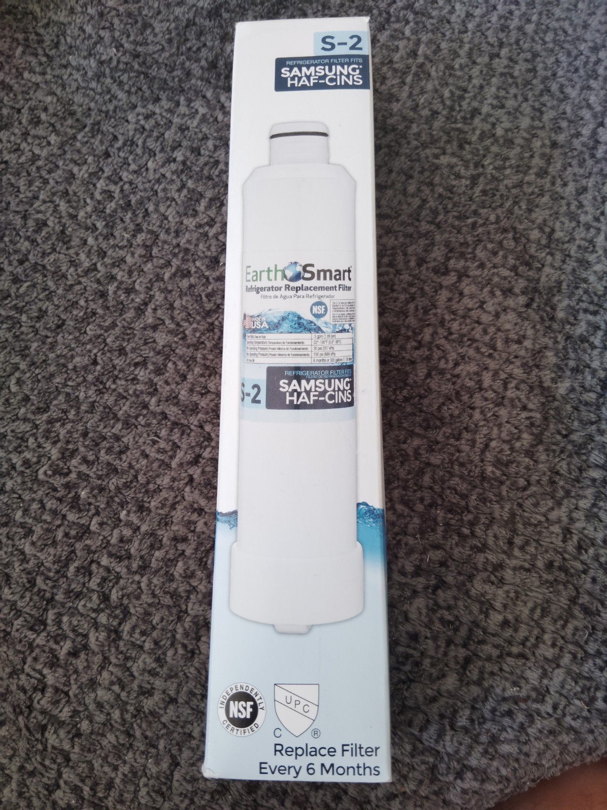 Earthsmart S-2 Replacement Filter for Refrigerators 300 gal