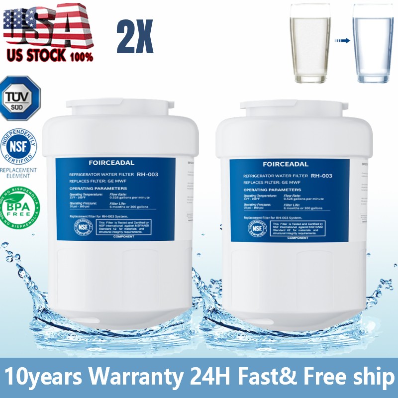 2-PACK Filter For GE MWF MWFP GWF 46-9991 Smartwater Fridge Water Filter NEW
