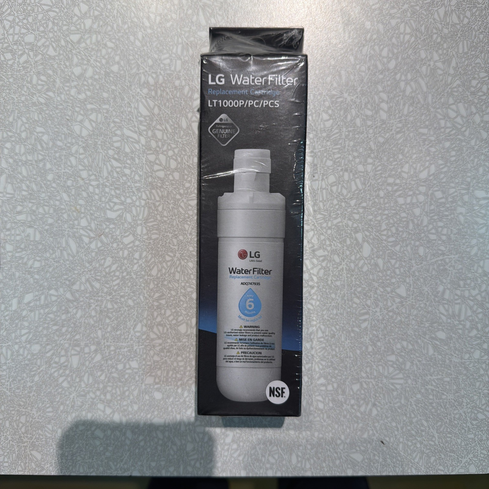 Genuine LG Water Filter OEM Replacement Cartridge LT1000P