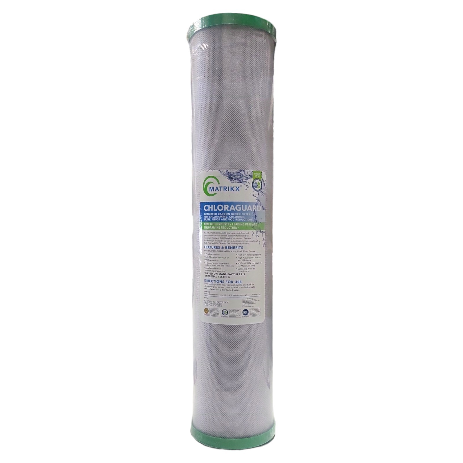Matrikx 36-450-20-MATRIKX 1 Micron 4.5″x20″ BB ChloraGuard Chloramine