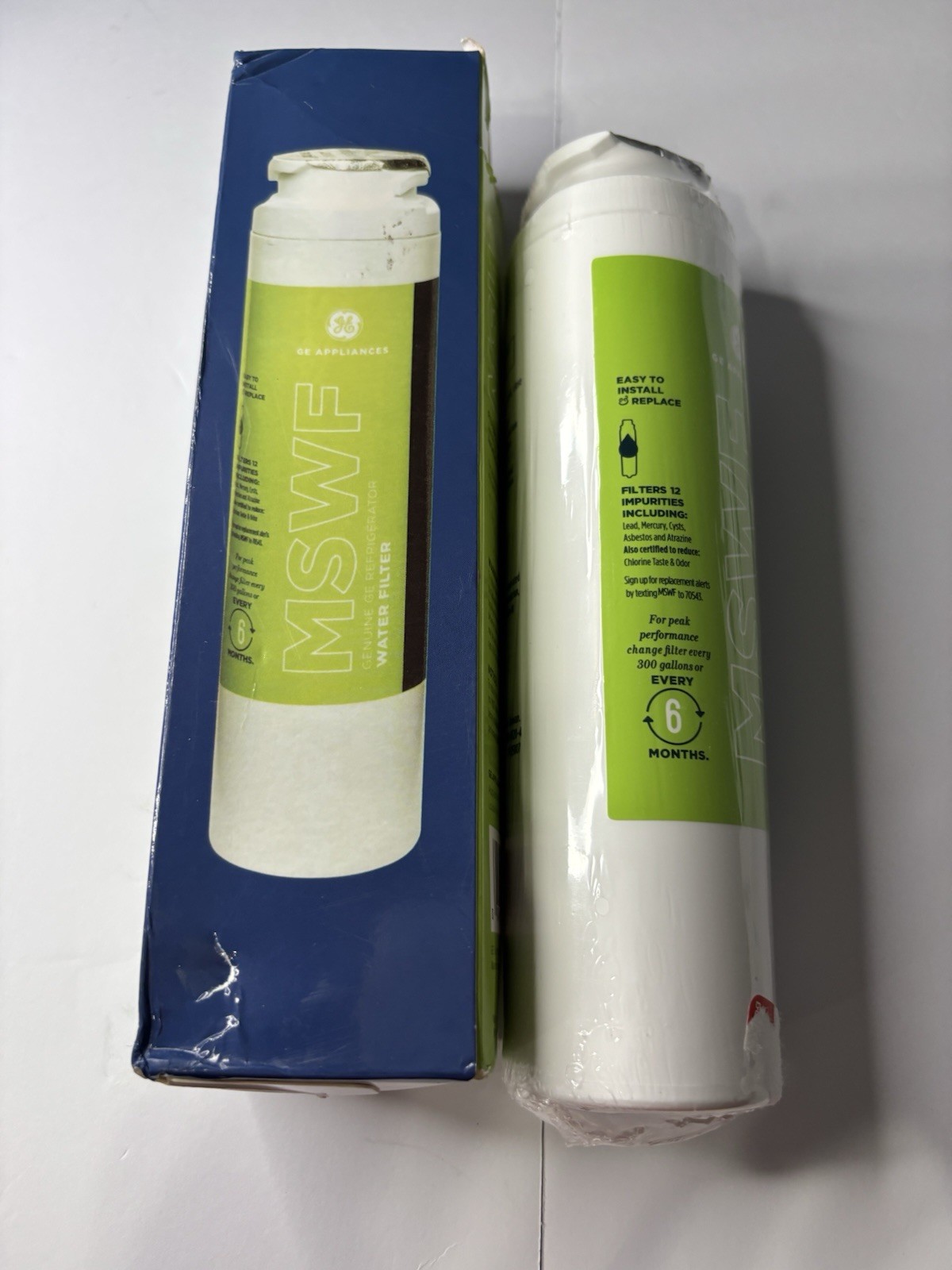 GE SmartWater MSWF Refrigerator Replacement Cartridge Water Filter