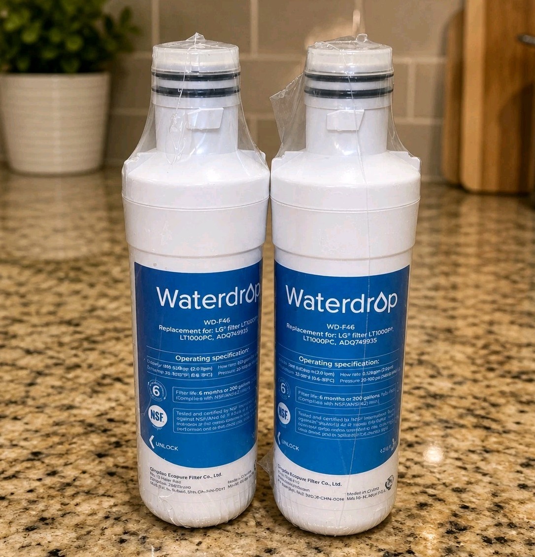(2) Waterdrop WD-F46 Refrigerator Water Filter Replacement