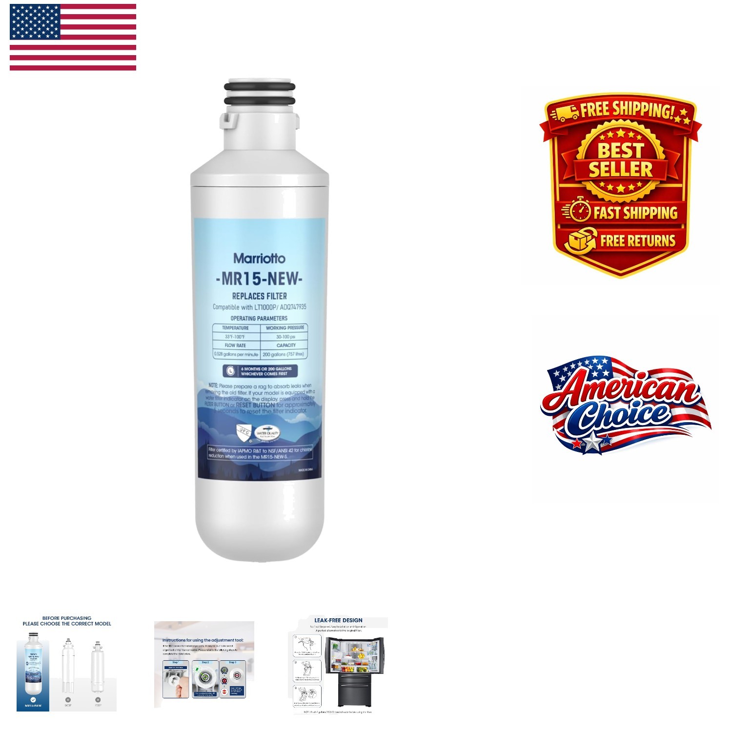 LT1000PC Water Filter Replacement – NSF Certified, 1 Count for Superior Taste
