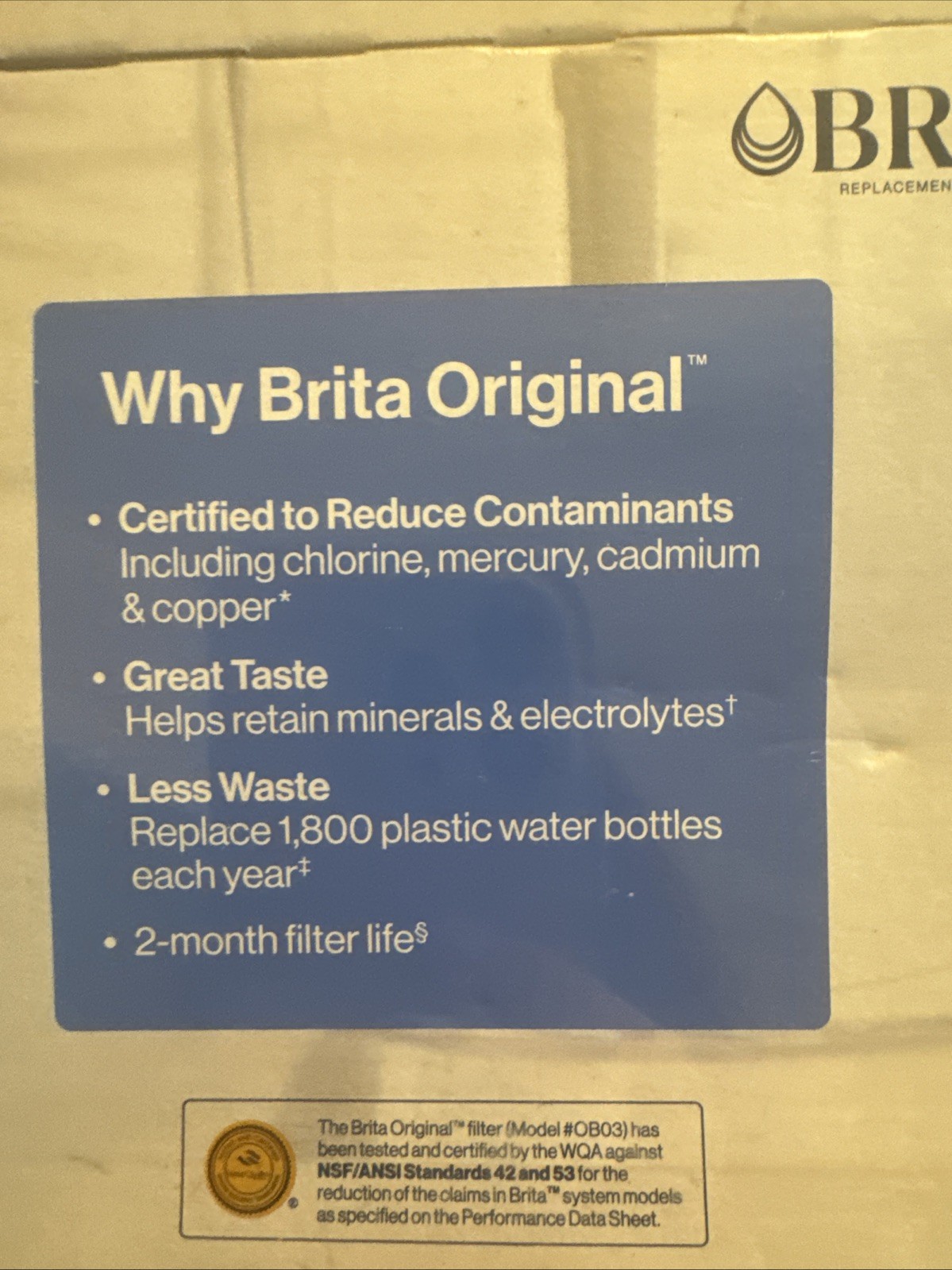 BRITA Water Pitcher Filters – 2 Packs of 4 – 8 Standard Filters – NEW/SEALED