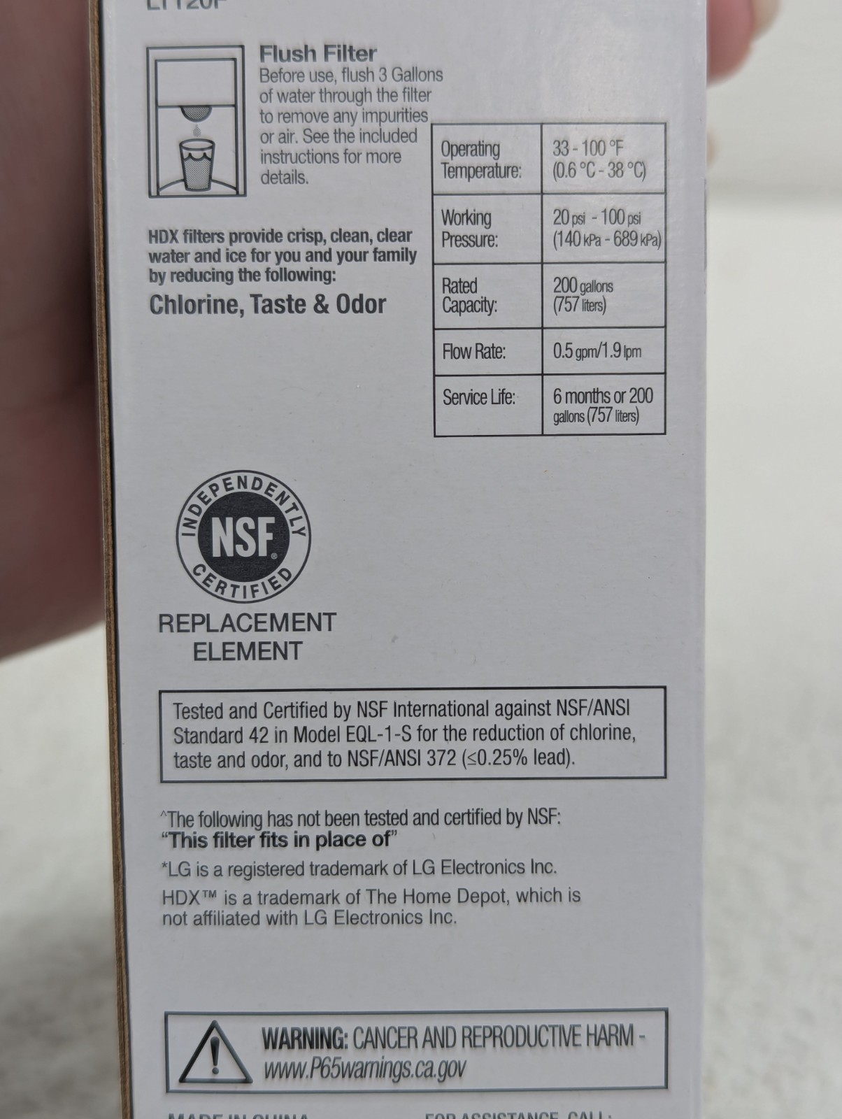 HDX – Replacement Water Filters – LG Model LT1000P – 2 Pack
