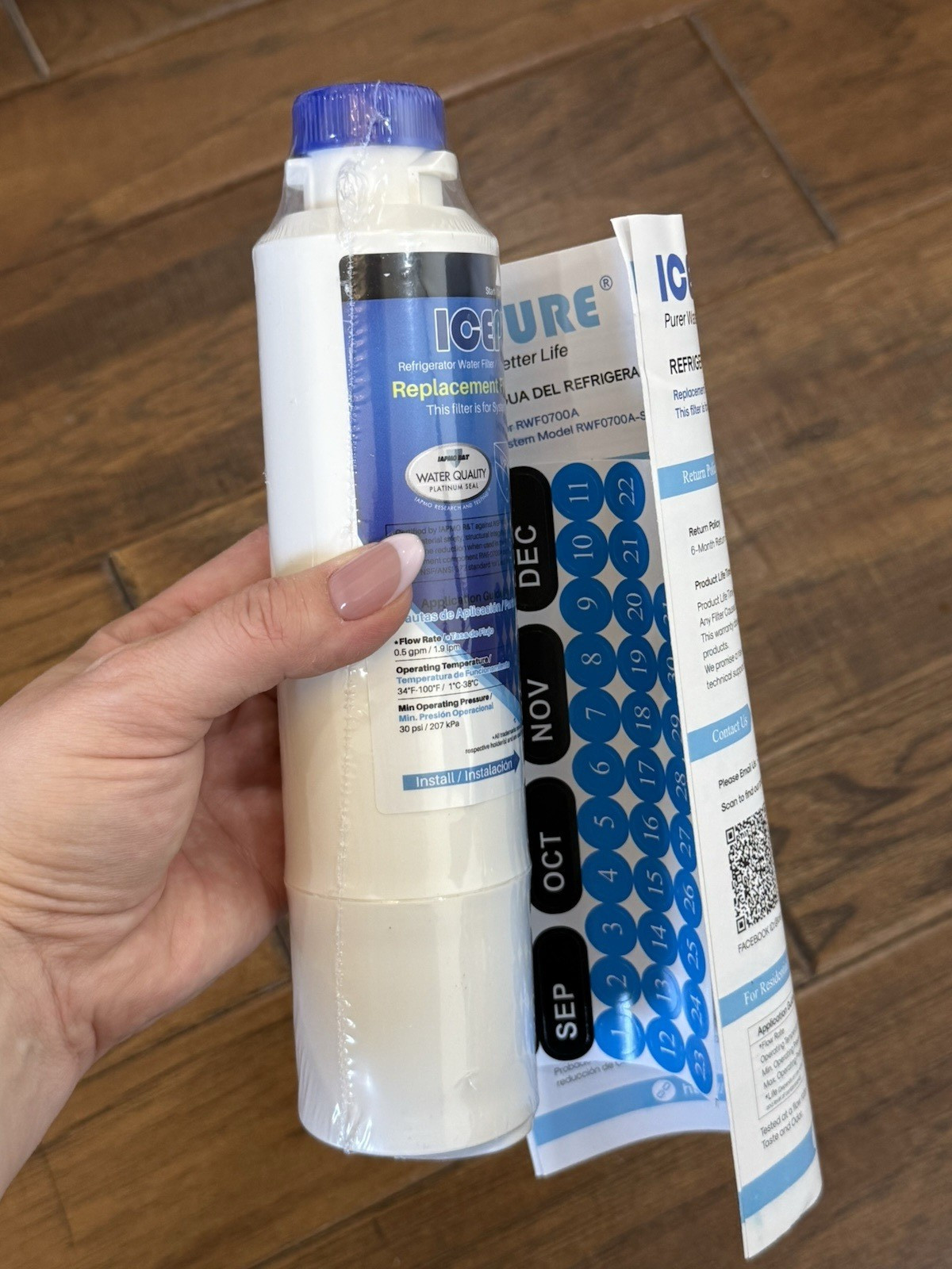 NEW Icepure RWF0700A Refrigerator Water Filter 1 Pack Sealed in Box BPA Free NSF