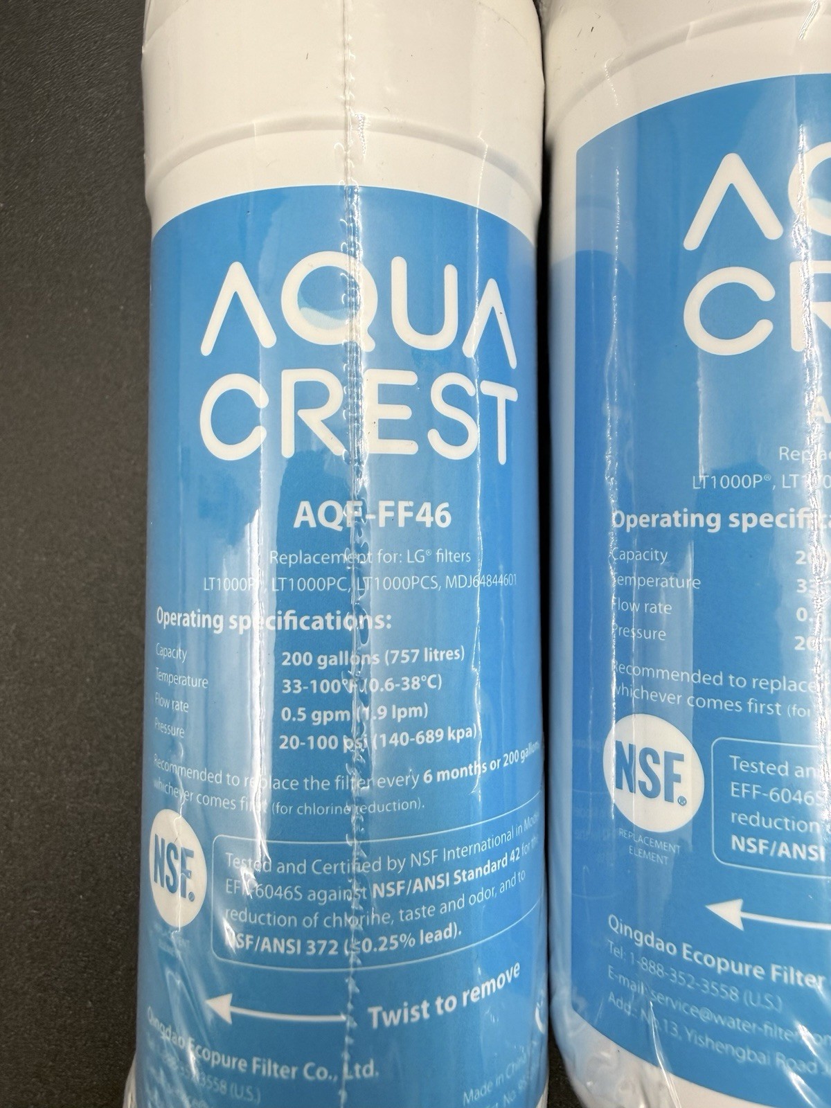 Aqua Crest AQF-FF46 Sealed Packages Set of 3 NEW ✅ FAST SHIPPING 🌟