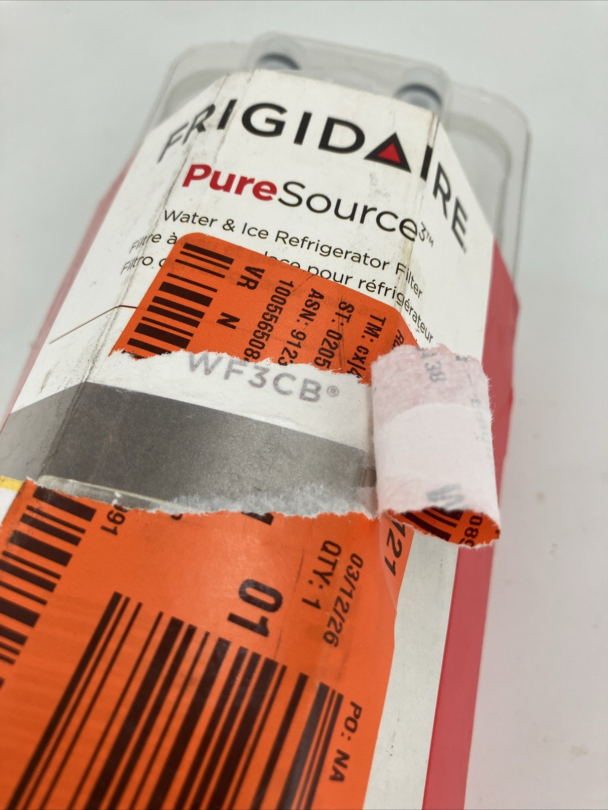 (1) Genuine Frigidaire Puresource3 Water Filter – WF3CB (White) Brand New
