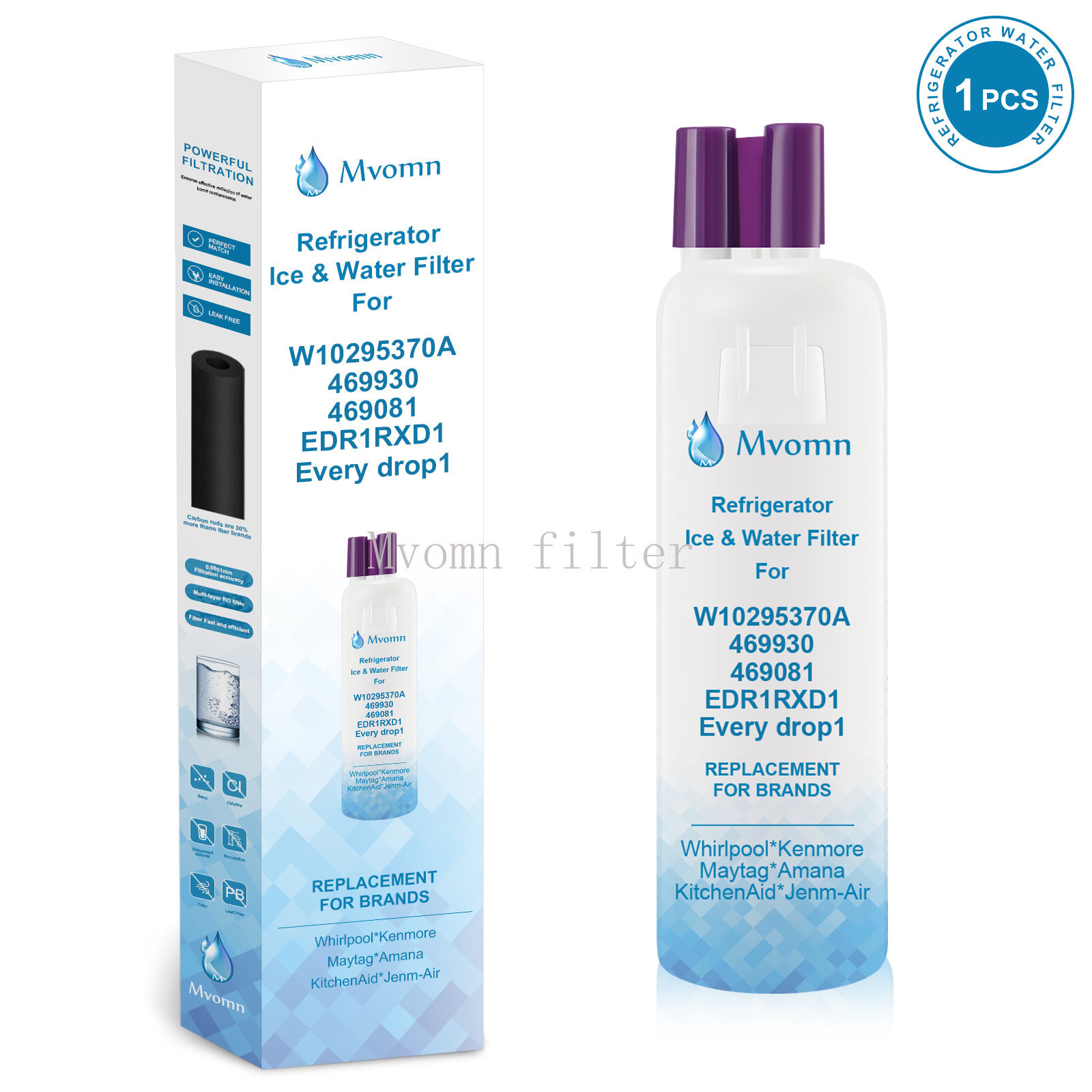 1 Pack Kenmore 9081 Replacement Refrigerator Water Filter 46-9081 46-9930