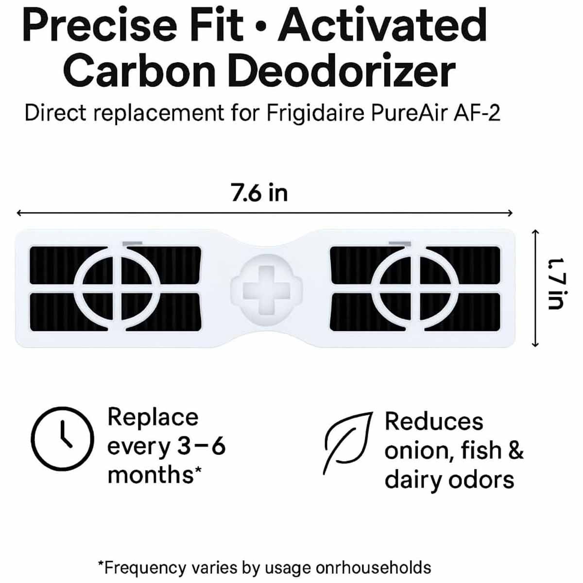 3-Pack Compatible Frigidaire PureAir FRGPAAF2 (RAF-2) Refrigerator Air Filter