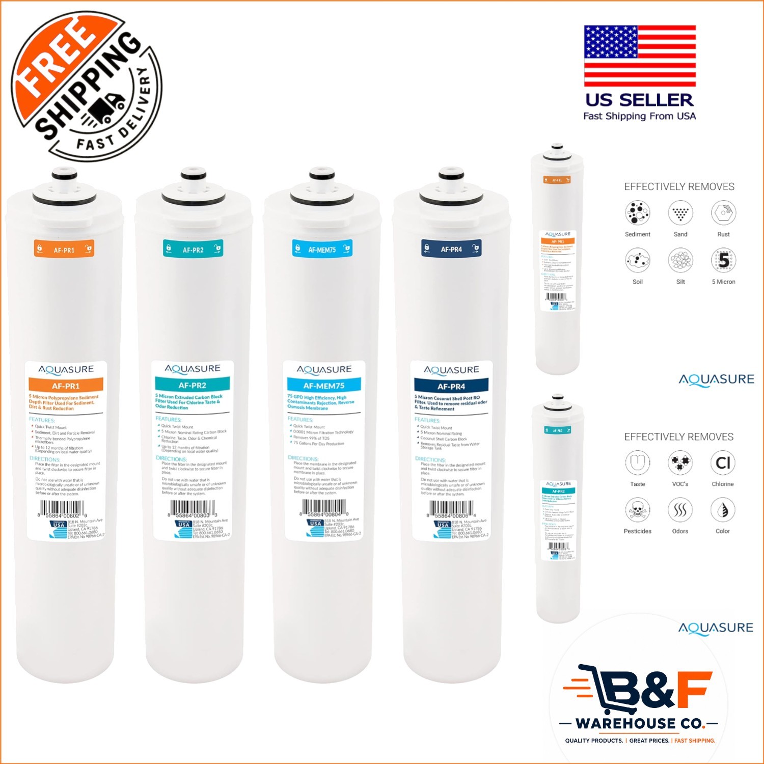 Quick Twist Water Filter Bundle – 4-Stage System for Refreshing Drinking Water