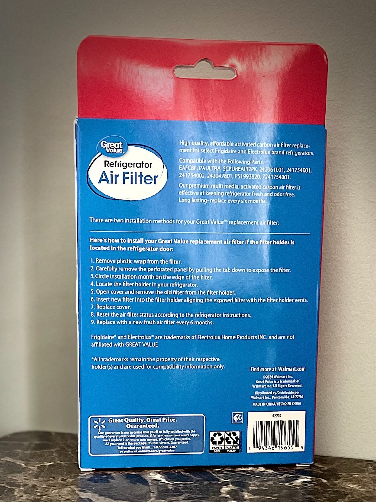 Great Value Refrigerator Filters 2 Pack