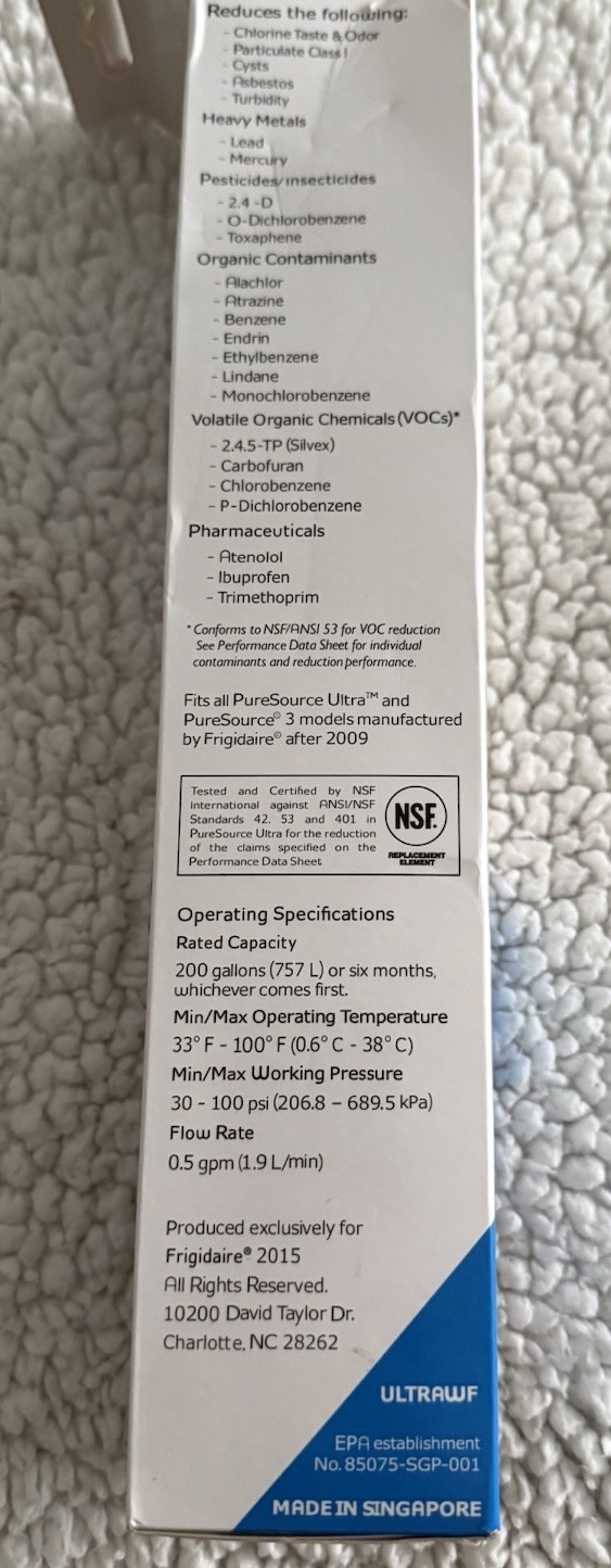Pure Source Ultra Water Filter Original White 1 Count ULTRAWF