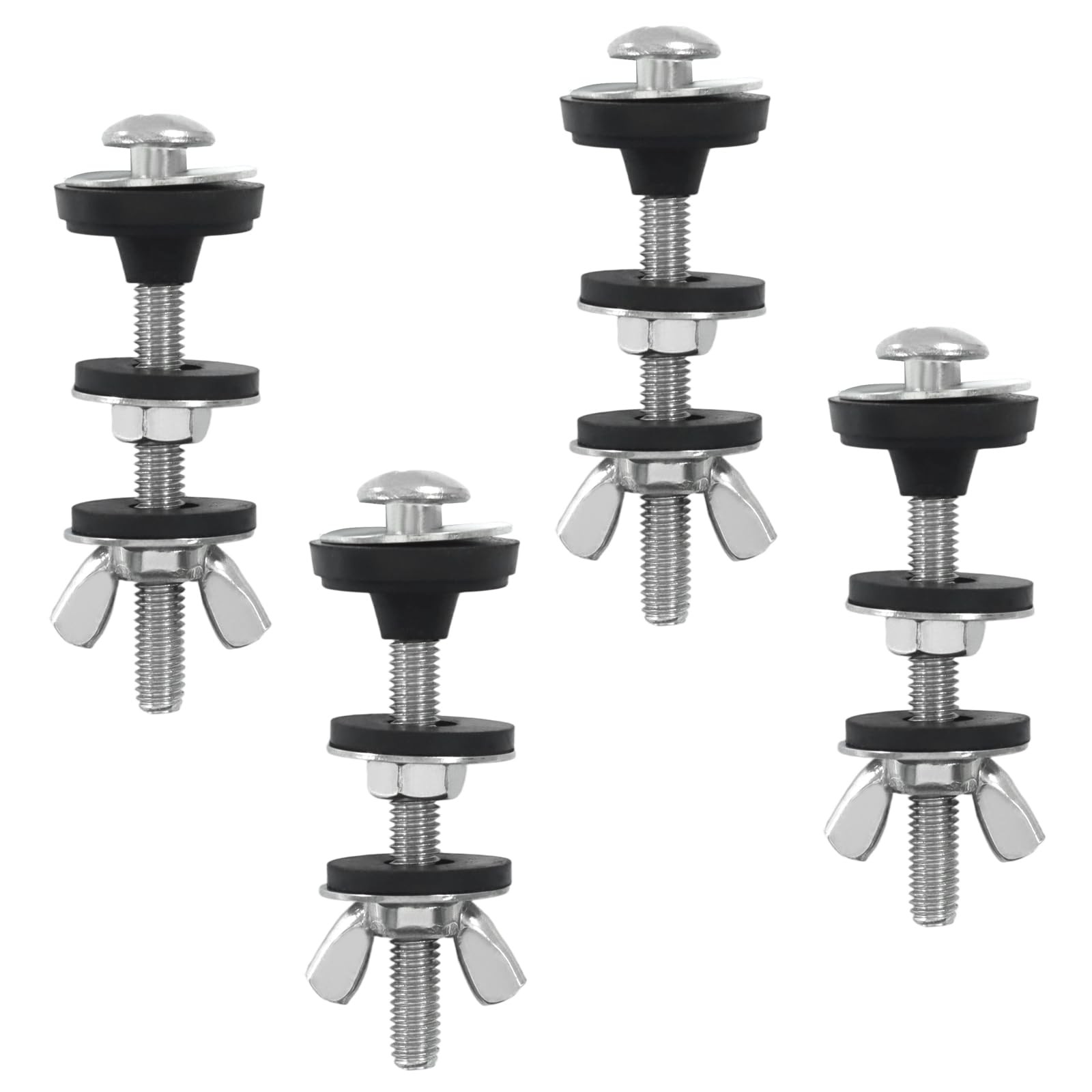 Universal Toilet Tank To Bowl Bolts Kit Stainless Steel Heavy Duty 4 PCS