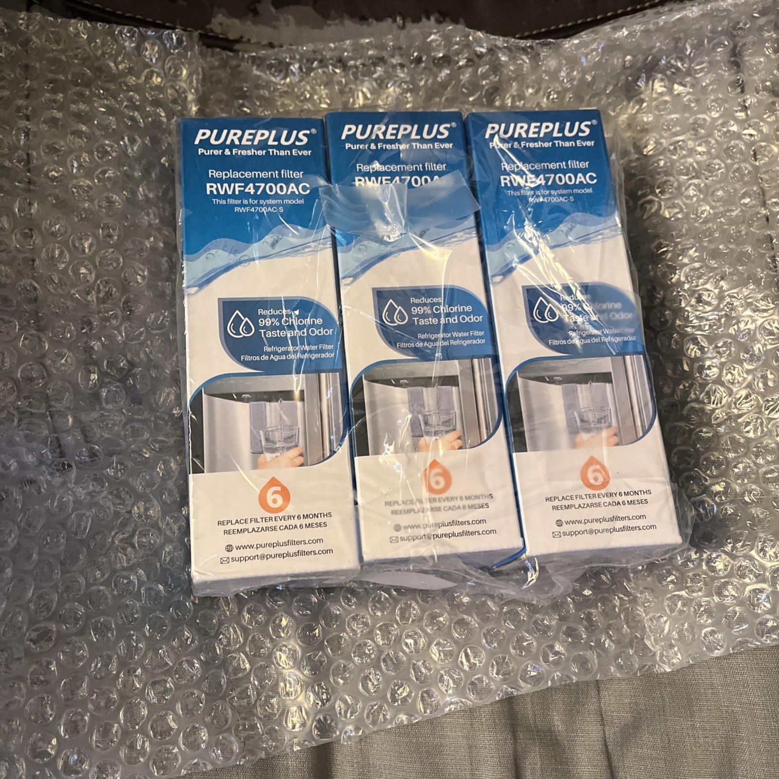 New PurePlus RWF4700AC Water Filters 3 Pack