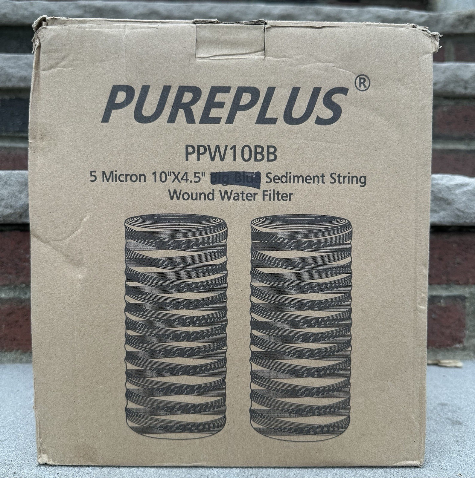 Pureplus 10″ x 4.5″ Sediment String Wound Water Filter PPW10BB Pack of 2 New