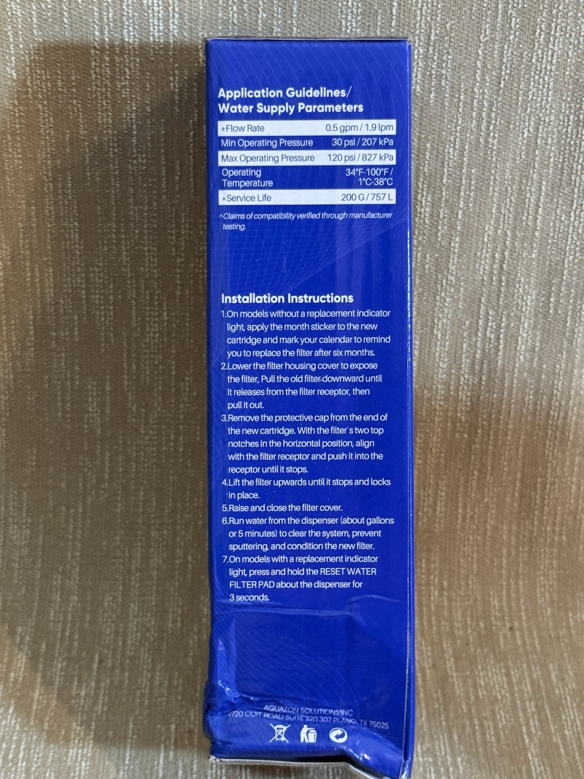 PUREPLUS RWF4700A Refrigerator Water Filter, New Sealed, RWF4700AC W/Reset Tool