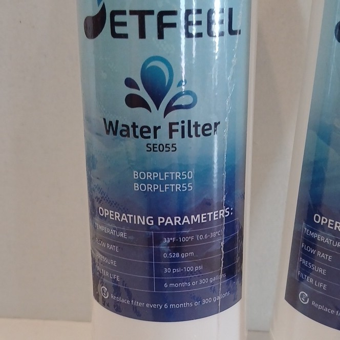 ETFEEL SE055 Water Filter BORPLFTR50 BORPLFTR55 Replacement 2 Pack 300 Gallons
