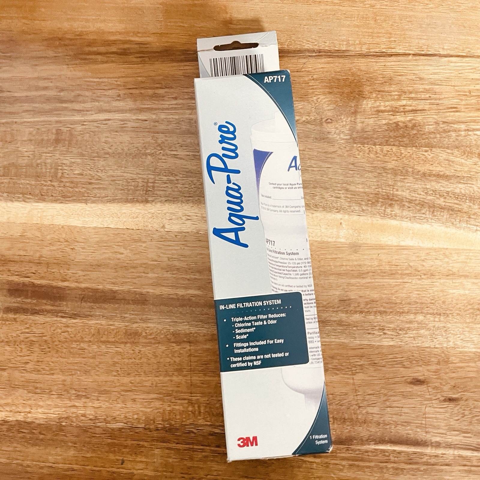 3M Aqua Pure AP717 In-Line Water Filter, Chlorine, Sediment Removal, 1,500 gal